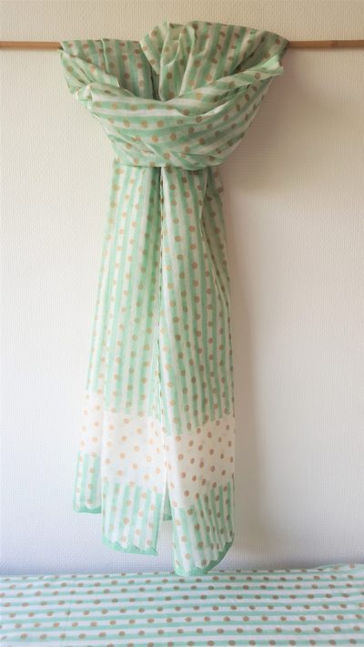 The Blockprint Tree - scarf - dots and stripes (small) 2