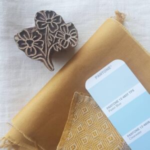 The Blockprint Tree - scrapbook - scarf Marigold 8