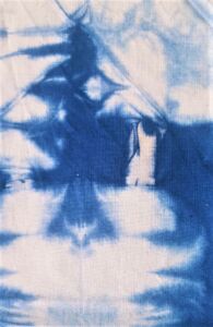 the blockprint tree - scrapbook - marigold - khadi - blue - 4