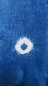 the blockprint tree - scrapbook - scarf - marigold - khadi - blue - 5