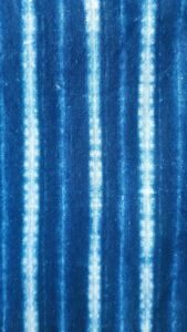 the blockprint tree - scrapbook - scarf - marigold - khadi - blue - 6